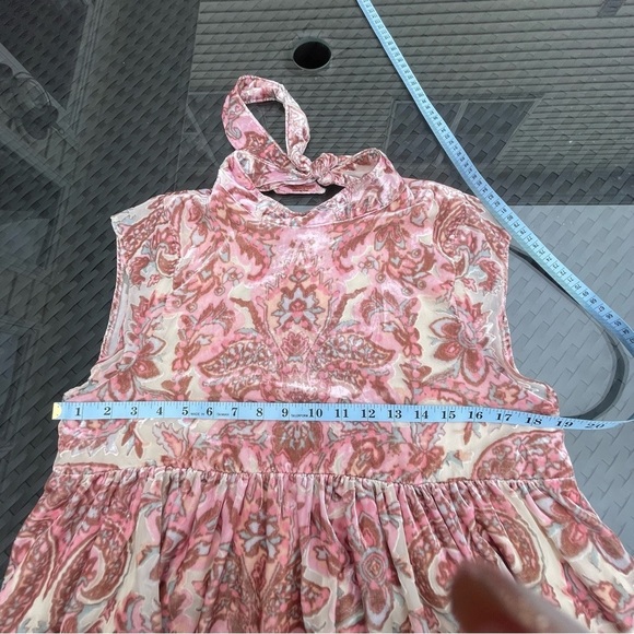 FREE People Velvet All The Time mini dress pink print size Small - Picture 11 of 14